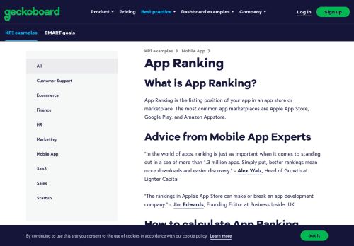 
                            10. App Ranking | Geckoboard