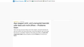 
                            8. App reagiert nicht, wird beendet oder öffnet sich nicht?