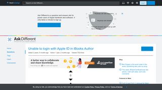 
                            12. app store connect - Unable to login with Apple ID in iBooks Author ...