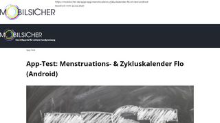 
                            4. App-Test: Menstruations- & Zykluskalender Flo (Android) - mobilsicher ...