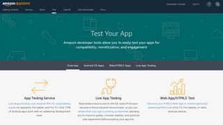 
                            7. App Testing Tools | Amazon Developer Portal
