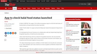 
                            7. App to check halal food status launched - Nation | The Star Online