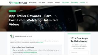 
                            8. App Trailer Rewards - Earn Cash From Watching Unlimited Videos