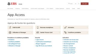
                            8. App UBS Access: questions et réponses | UBS Suisse