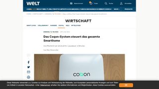 
                            11. App und Box: Das Coqon-System steuert das ganze Smarthome - WELT