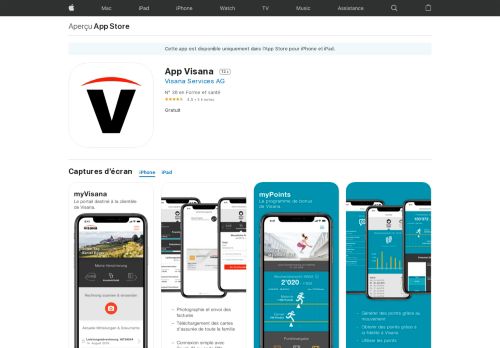 
                            9. App Visana dans l'App Store - iTunes - Apple