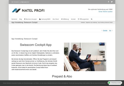 
                            8. App Vorstellung: Swisscom Cockpit - Natel Profi, Belp - Swisscom ...