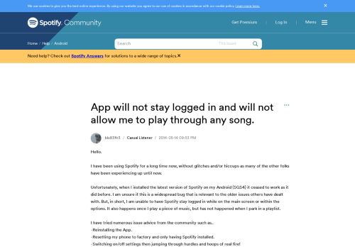 
                            12. App will not stay logged in and will not allow me ... - The ...
