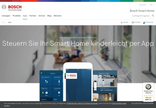 
                            2. App zur Steuerung des Bosch Smart Home Systems