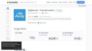 
                            6. AppBounty – Free gift cards App Ranking and Market Share Stats in ...
