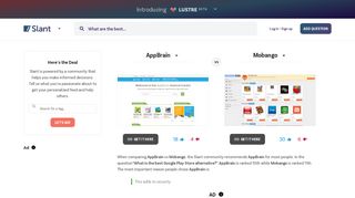 
                            13. AppBrain vs Mobango detailed comparison as of 2019 - Slant