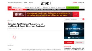 
                            10. AppDynamics' Bansal bets on LeadSquared, Funds Tiger; may float ...