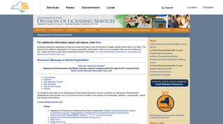 
                            11. Appearance Enhancement - NYS Division of Licensing Services