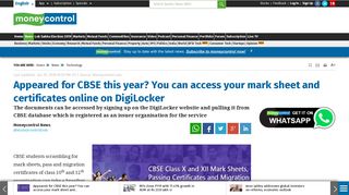 
                            10. Appeared for CBSE this year? You can access your mark sheet and ...