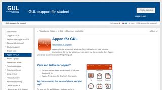 
                            11. Appen för GUL - -GUL-support för student [GUL] - Göteborgs universitet