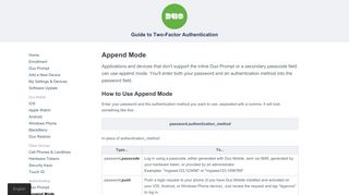 
                            9. Append Mode - Guide to Two-Factor Authentication · Duo ...