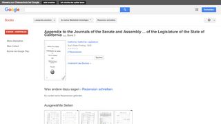 
                            6. Appendix to the Journals of the Senate and Assembly ... of the ...