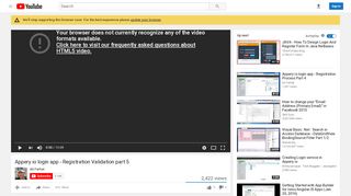 
                            8. Appery io login app - Registration Validation part 5 - YouTube