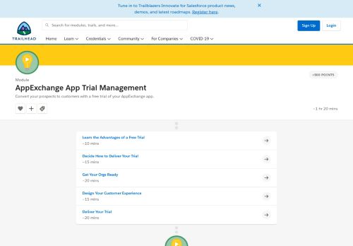
                            8. AppExchange App Trial Management | Salesforce Trailhead