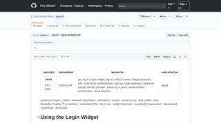 
                            8. appid/login-widget.md at master · IBM-Bluemix-Docs/appid · GitHub