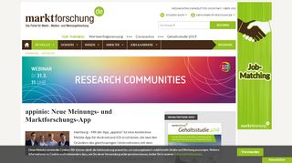 
                            4. appinio: Neue Meinungs- und Marktforschungs-App - marktforschung.de