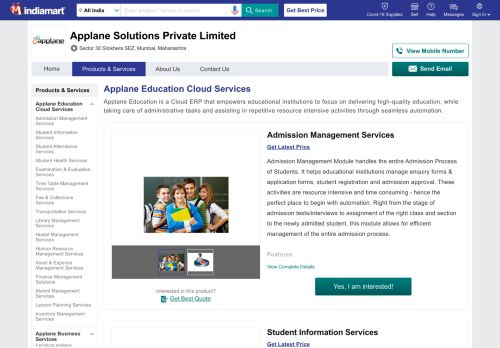 
                            13. Applane Education Cloud Services - Admission Management Services ...