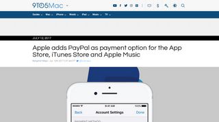 
                            13. Apple adds PayPal as payment option for the App Store, iTunes Store ...