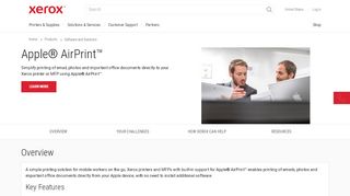 
                            11. Apple AirPrint Printers - Xerox Printers and MFPs