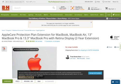 
                            11. Apple AppleCare Protection Plan Extension for MacBook, MacBook