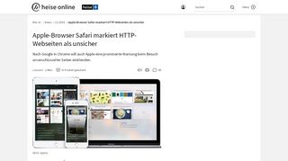 
                            7. Apple-Browser Safari markiert HTTP-Webseiten als unsicher | heise ...
