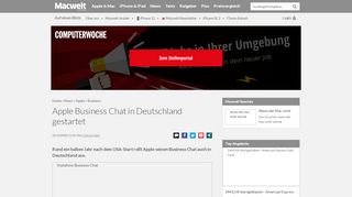 
                            6. Apple Business Chat in Deutschland gestartet - Macwelt