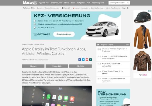 
                            12. Apple Carplay im Test: Funktionen, Apps, Anbieter, Wireless ...