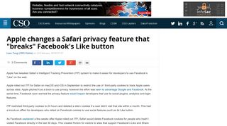 
                            12. Apple changes a Safari privacy feature that 