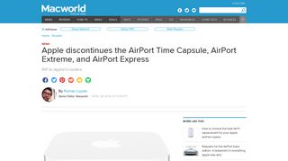 
                            7. Apple discontinues the AirPort Time Capsule, AirPort Extreme, and ...