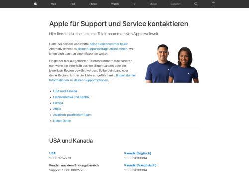 
                            4. Apple für Support und Service kontaktieren - Apple Support