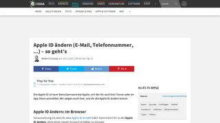 
                            7. Apple ID ändern (E-Mail, Telefonnummer, …) – so geht's – GIGA