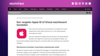 
                            5. Apple ID en iCloud wachtwoord vergeten - appletips