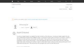 
                            6. Apple ID Hacked - Apple Community