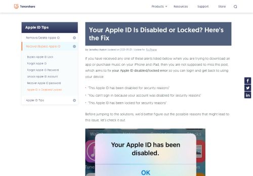 
                            9. Apple ID Is Disabled or Locked! Here's The 2019 Fix - ...