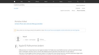 
                            3. Apple ID: Rufnummer ändern - Apple Community