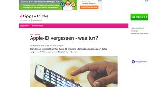 
                            10. Apple-ID vergessen - was tun? - Heise
