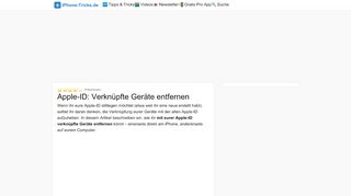 
                            8. Apple-ID: Verknüpfte Geräte entfernen - iPhone-Tricks.de