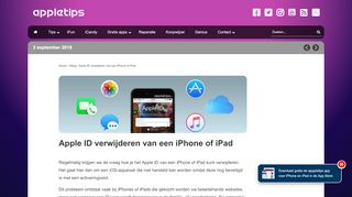 
                            2. Apple ID verwijderen en loskoppelen van een iPhone of iPad - appletips