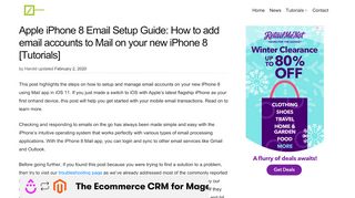 
                            5. Apple iPhone 8 Email Setup Guide: How to add email accounts to Mail ...