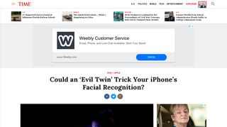 
                            3. Apple iPhone X: Could a Twin Trick the Face ID? | Time
