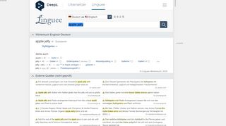 
                            12. apple jelly - Deutsch-Übersetzung – Linguee Wörterbuch