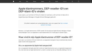 
                            6. Apple klantnummers, DEP-reseller-ID's en DEP-klant-ID's vinden ...