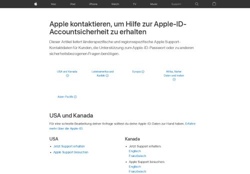 
                            6. Apple kontaktieren, um Hilfe zur Apple-ID-Accountsicherheit zu ...