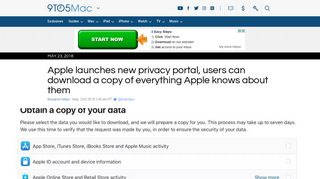 
                            7. Apple launches new privacy portal, users can download a copy of ...