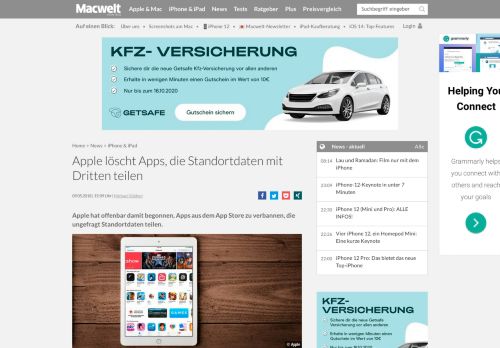 
                            8. Apple löscht Apps, die Standortdaten mit Dritten teilen - Macwelt